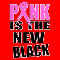 Pink Is The New Black Breast Cancer Ribbon Santa Hat thumb 1