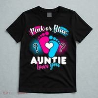 Pink Or Blue Auntie Loves You T-Shirt thumb 5