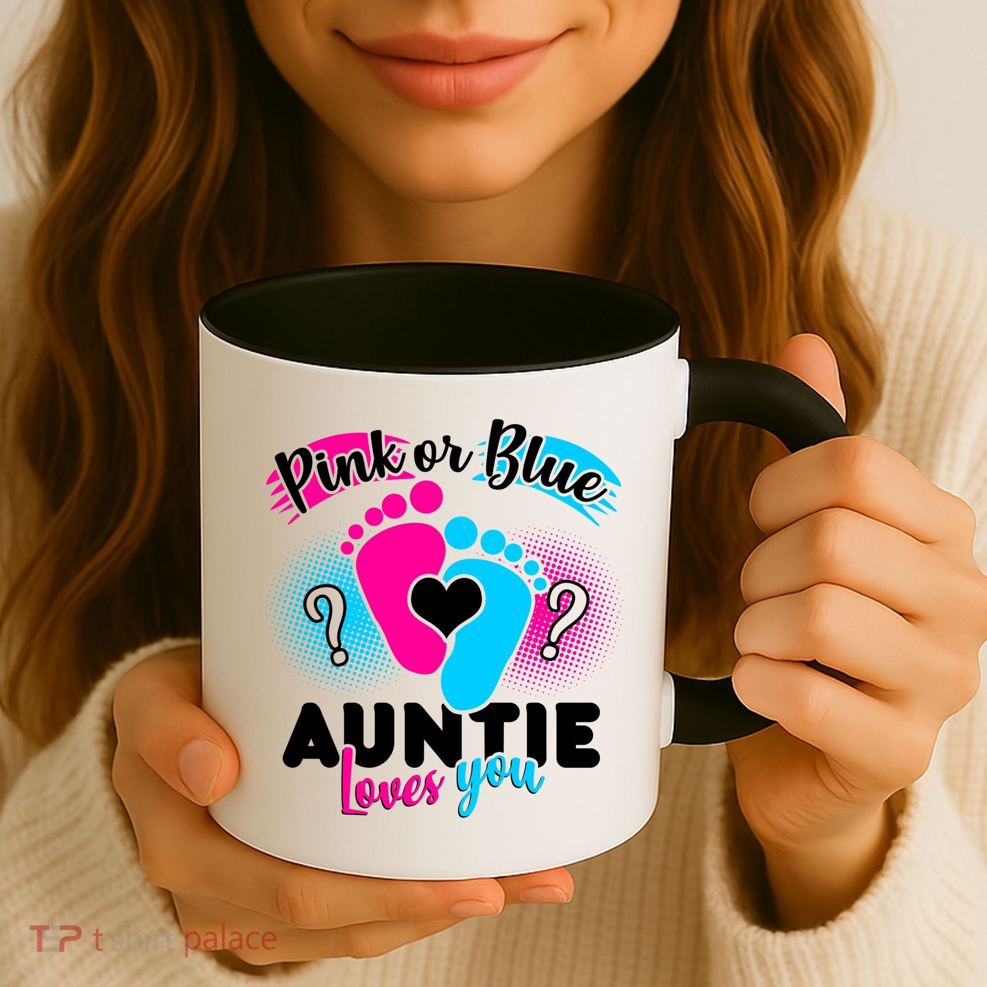 Pink Or Blue Auntie Loves You Coffee Mug