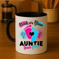 Pink Or Blue Auntie Loves You Coffee Mug thumb 4