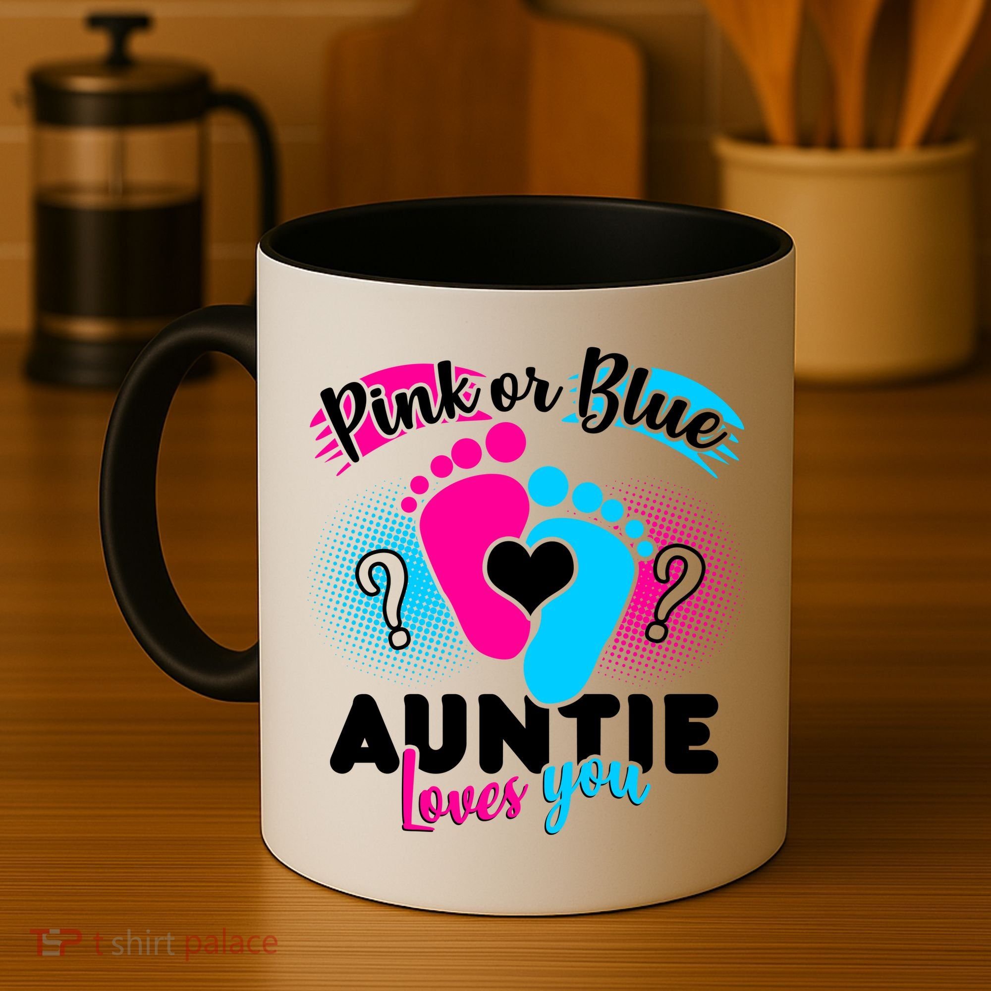 Pink Or Blue Auntie Loves You Coffee Mug