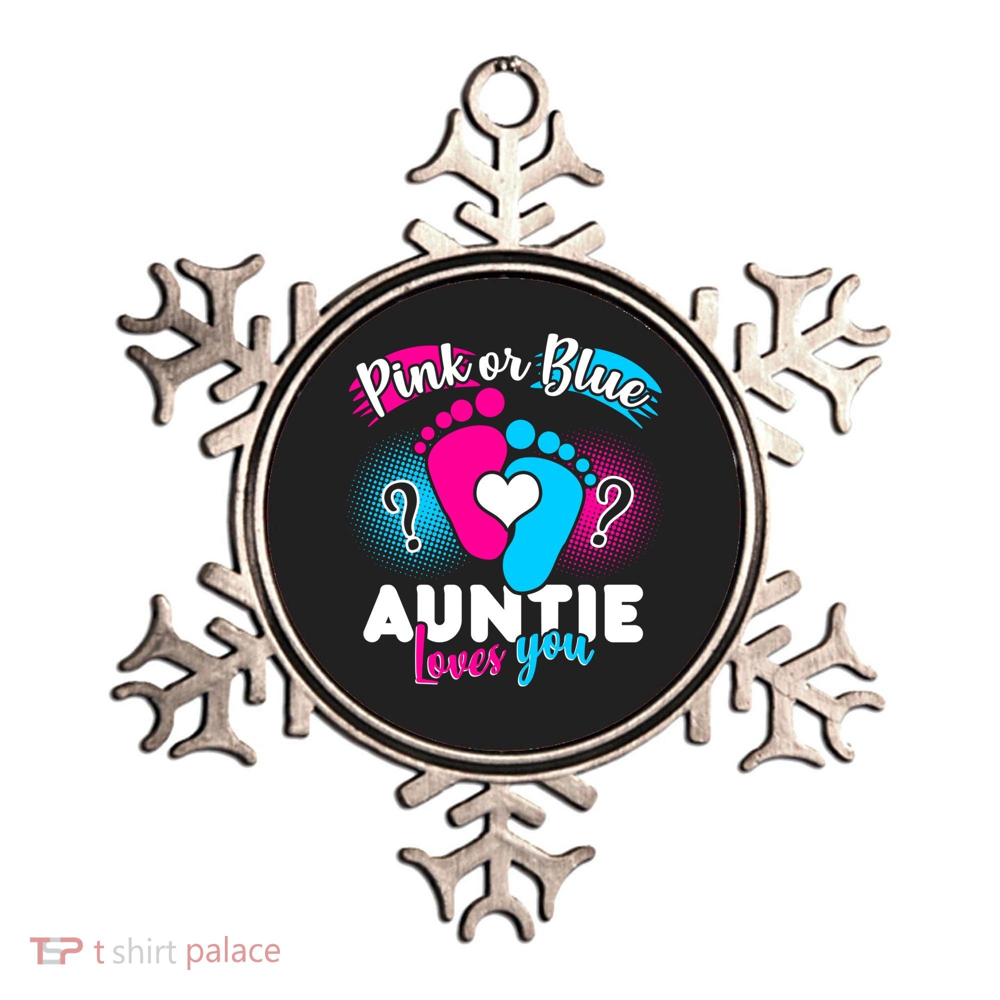 Pink Or Blue Auntie Loves You Ornament
