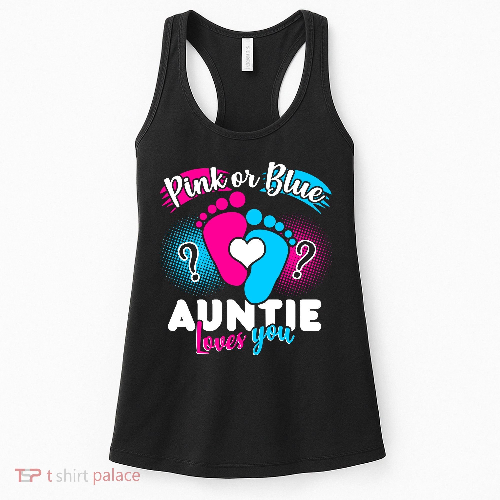 Pink Or Blue Auntie Loves You Women's Tank Top
