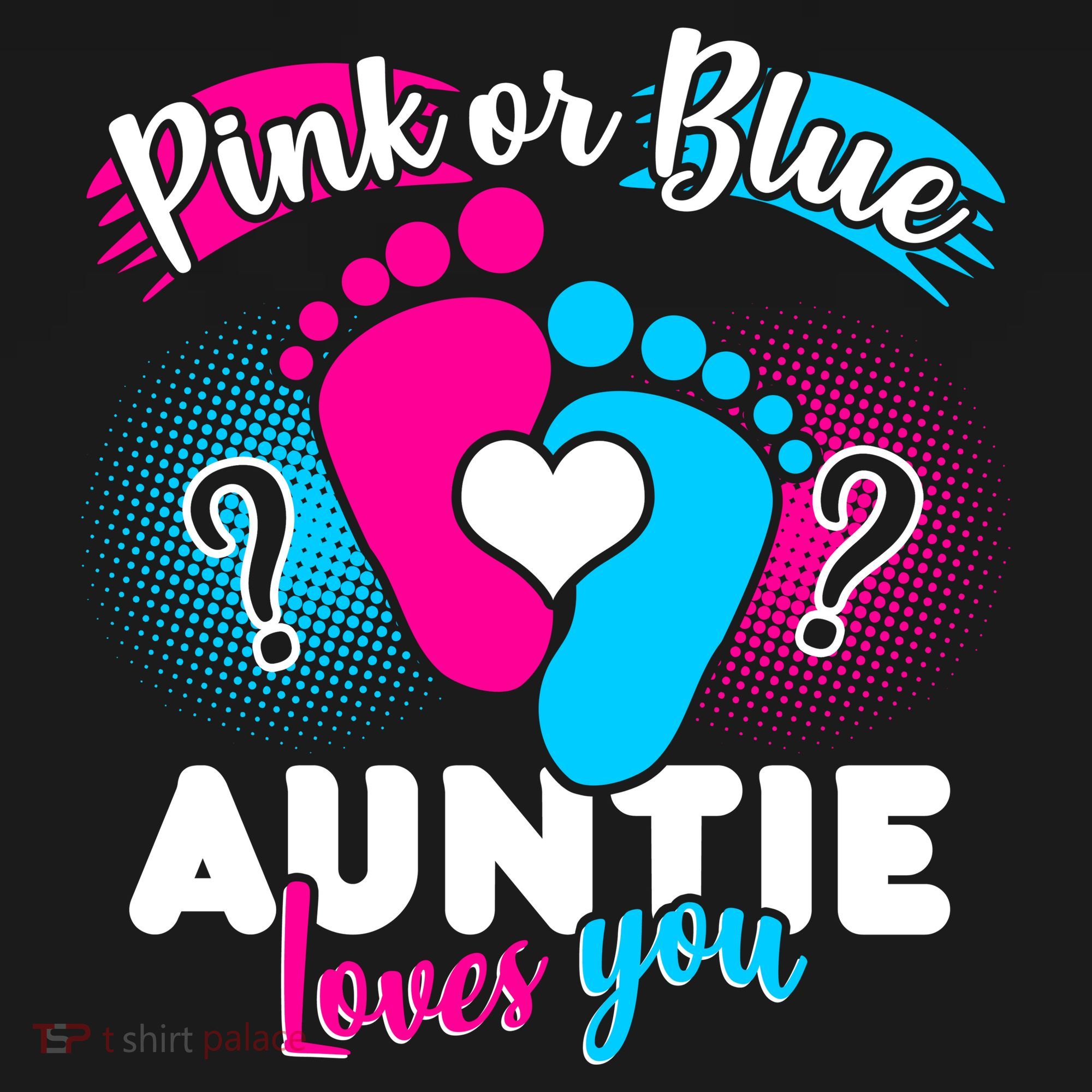 Pink Or Blue Auntie Loves You Baby Bodysuit