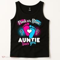Pink Or Blue Auntie Loves You Tank Top thumb 2
