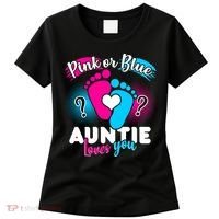 Pink Or Blue Auntie Loves You Women's T-Shirt thumb 0