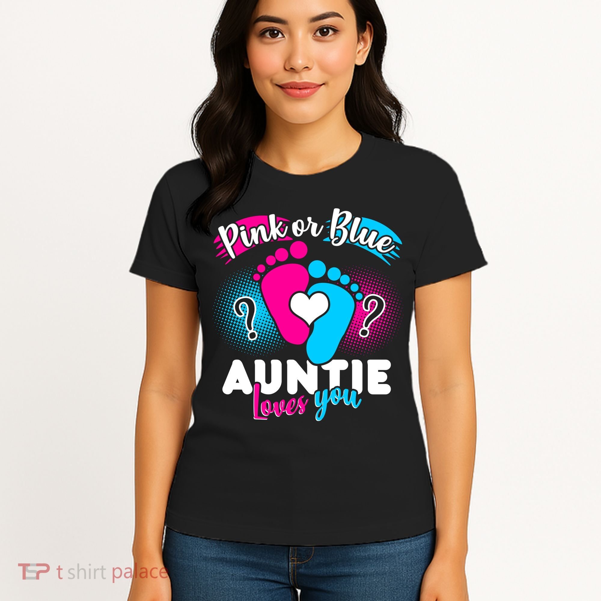 Pink Or Blue Auntie Loves You Women's T-Shirt