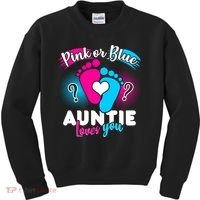 Pink Or Blue Auntie Loves You Kids Sweatshirt thumb 0