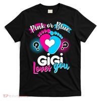 Pink Or Blue Gigi Loves You Baby Gender Reveal T-Shirt thumb 0