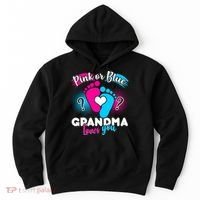 Pink or Blue Grandma Loves You Hoodie thumb 0