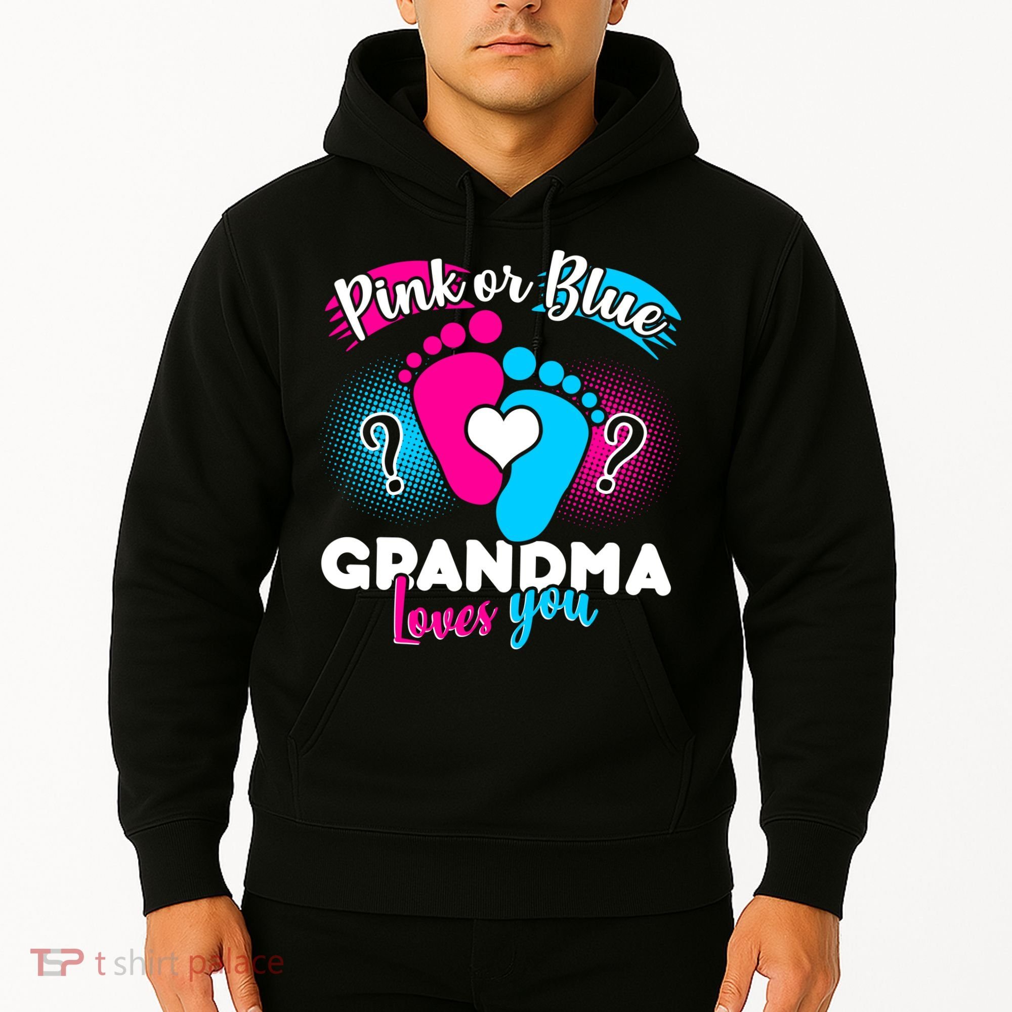 Pink or Blue Grandma Loves You Hoodie