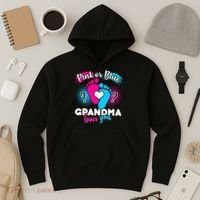 Pink or Blue Grandma Loves You Hoodie thumb 3