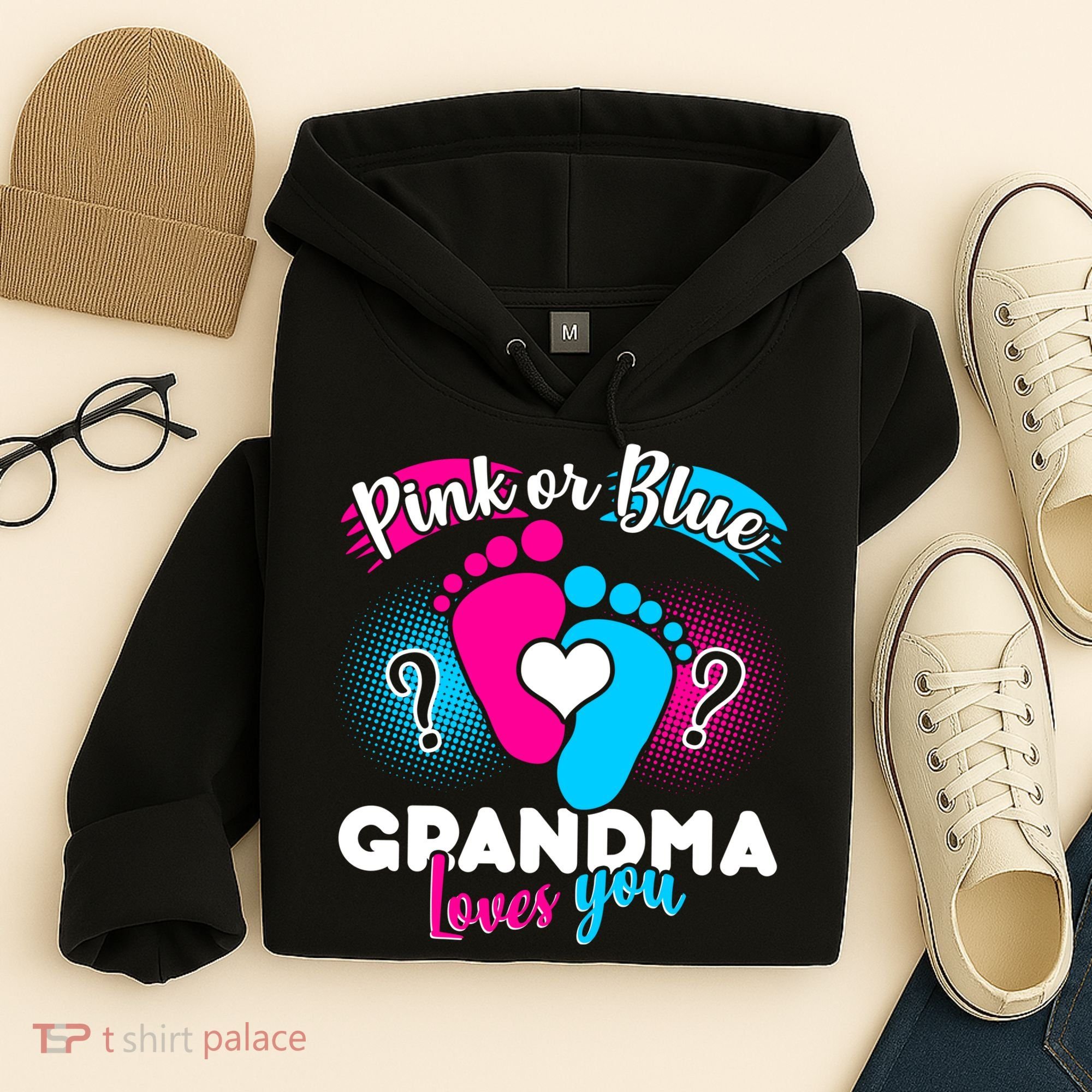 Pink or Blue Grandma Loves You Hoodie