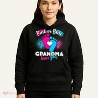 Pink or Blue Grandma Loves You Hoodie thumb 5