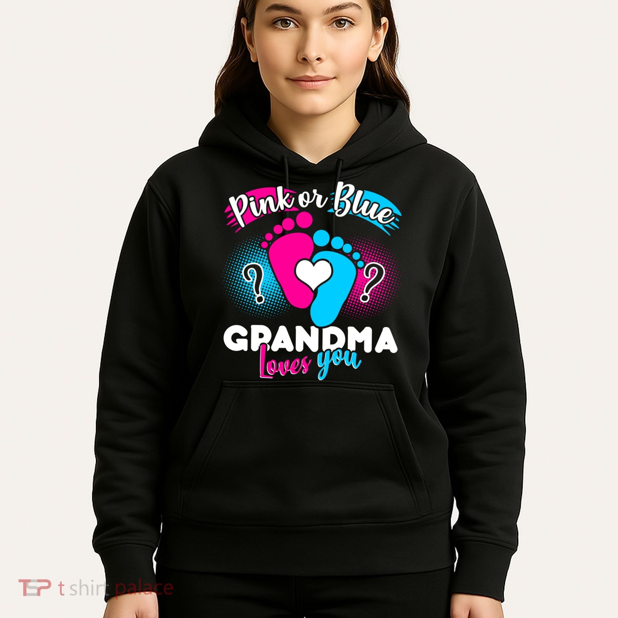 Pink or Blue Grandma Loves You Hoodie