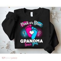 Pink or Blue Grandma Loves You Sweatshirt thumb 2