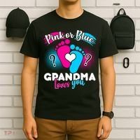 Pink or Blue Grandma Loves You T-Shirt thumb 6