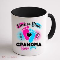 Pink or Blue Grandma Loves You Coffee Mug thumb 1