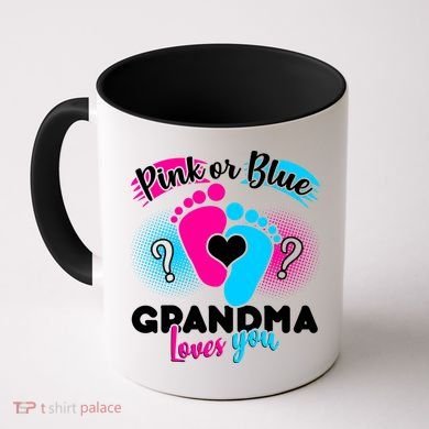 Pink or Blue Grandma Loves You Coffee Mug