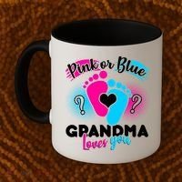 Pink or Blue Grandma Loves You Coffee Mug thumb 2