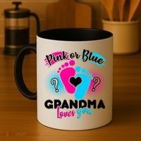 Pink or Blue Grandma Loves You Coffee Mug thumb 4