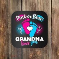 Pink or Blue Grandma Loves You Coaster thumb 0