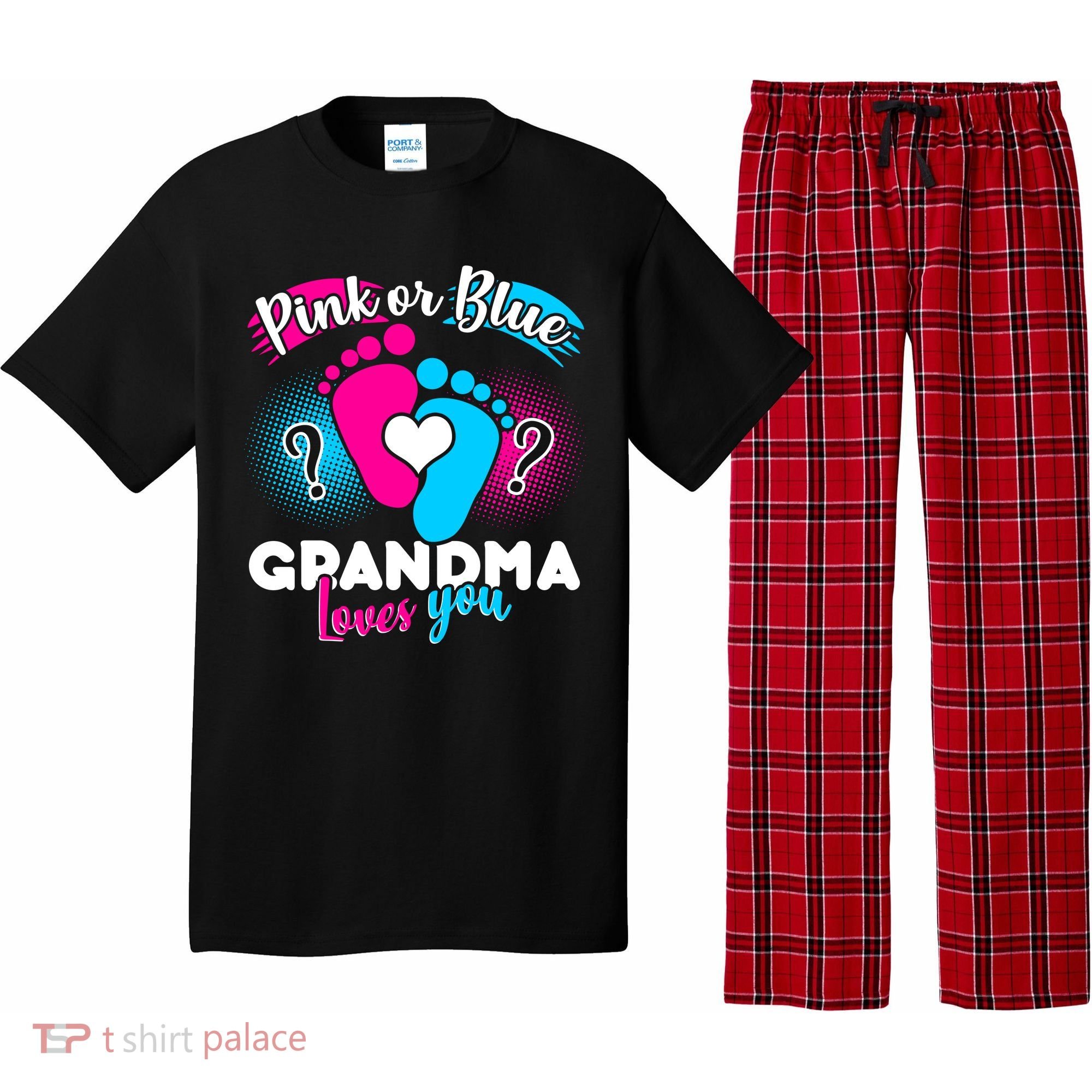 Pink or Blue Grandma Loves You Pajama Set