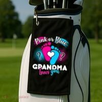 Pink or Blue Grandma Loves You Golf Towel thumb 2