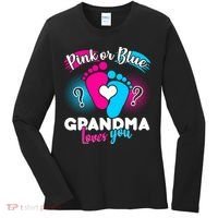 Pink or Blue Grandma Loves You Women's Long Sleeve Shirt thumb 0