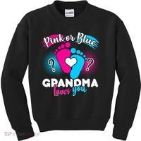Pink or Blue Grandma Loves You Kids Sweatshirt thumb 0