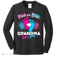 Pink or Blue Grandma Loves You Kids Long Sleeve Shirt thumb 0
