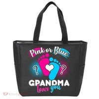 Pink or Blue Grandma Loves You Tote Bag thumb 0