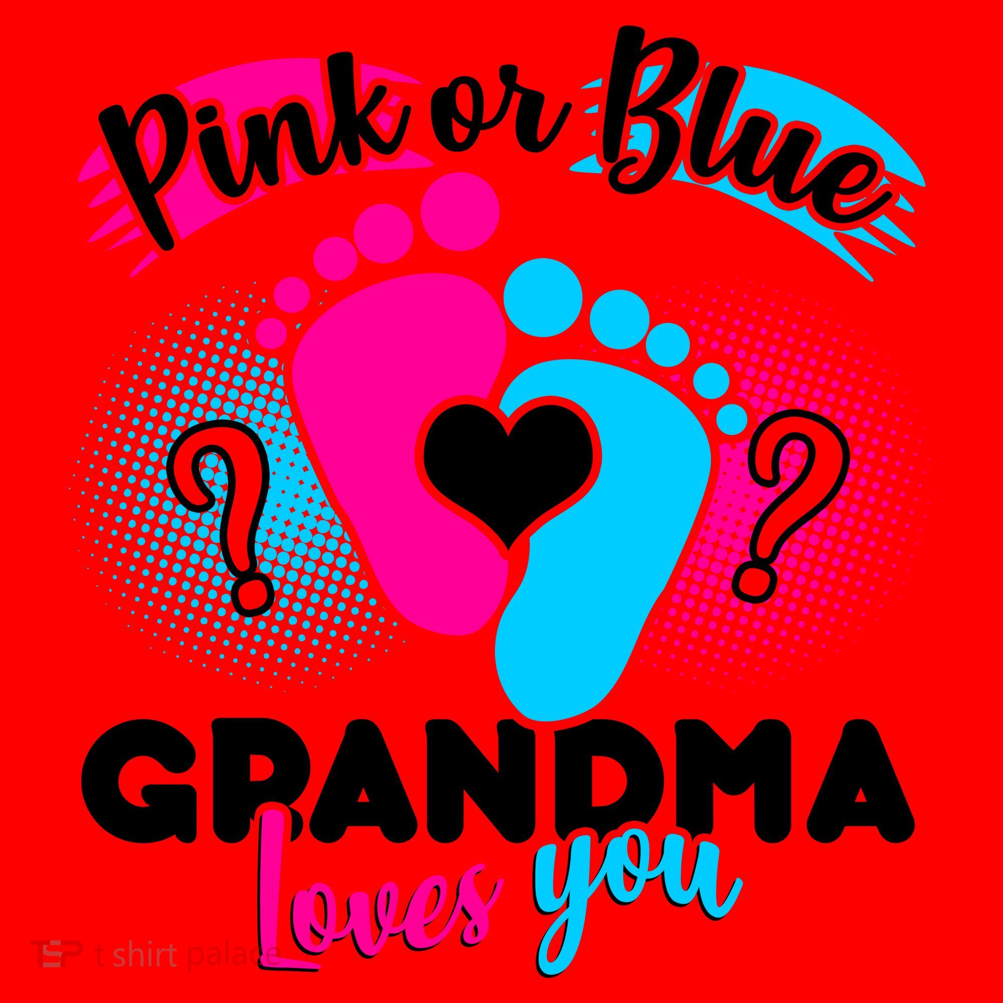 Pink or Blue Grandma Loves You Santa Hat