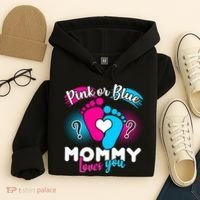 Pink or Blue Mommy Loves You Hoodie thumb 4