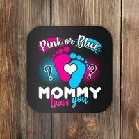 Pink or Blue Mommy Loves You Coaster thumb 0