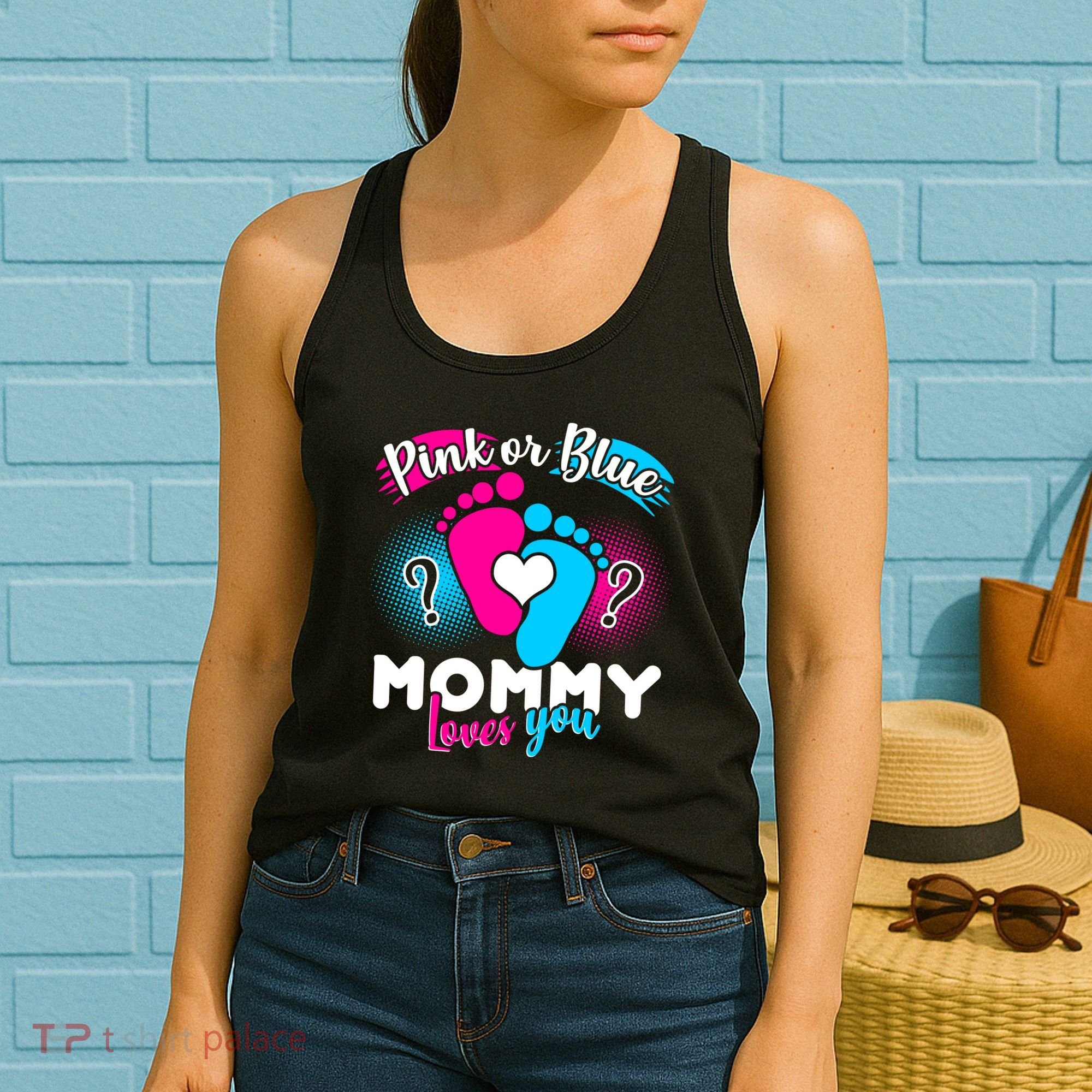 Pink or Blue Mommy Loves You Women's Tank Top