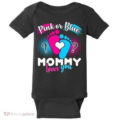 Pink or Blue Mommy Loves You Baby Bodysuit