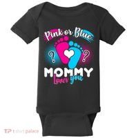 Pink or Blue Mommy Loves You Baby Bodysuit thumb 0