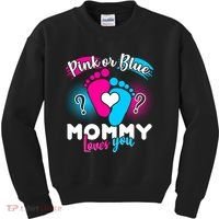 Pink or Blue Mommy Loves You Kids Sweatshirt thumb 0