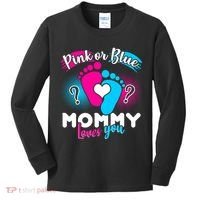 Pink or Blue Mommy Loves You Kids Long Sleeve Shirt thumb 0