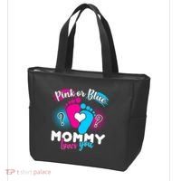 Pink or Blue Mommy Loves You Tote Bag thumb 3