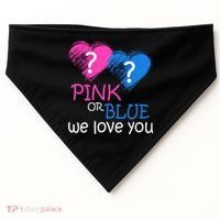 Pink or Blue We Love You USA-Made Doggie Bandana thumb 0