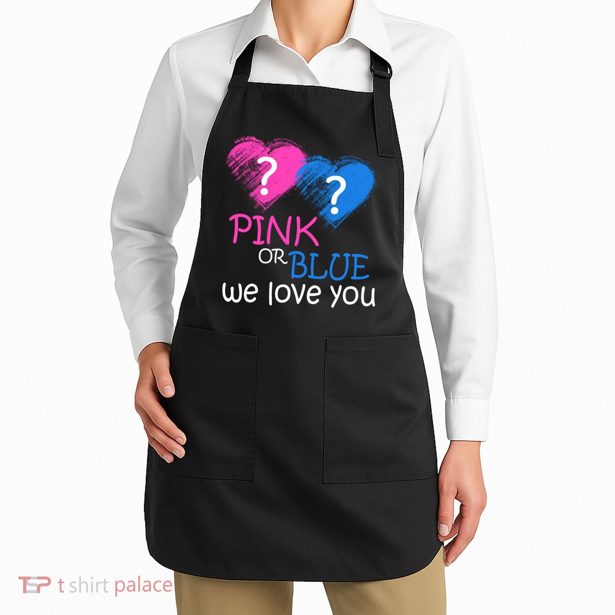 Pink or Blue We Love You Apron