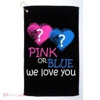 Pink or Blue We Love You Golf Towel thumb 0