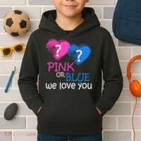 Pink or Blue We Love You Kids Hoodie thumb 2