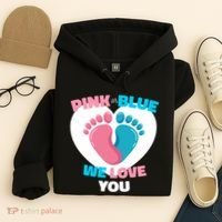 Pink Or Blue We Love You Gender Reval Hoodie thumb 4