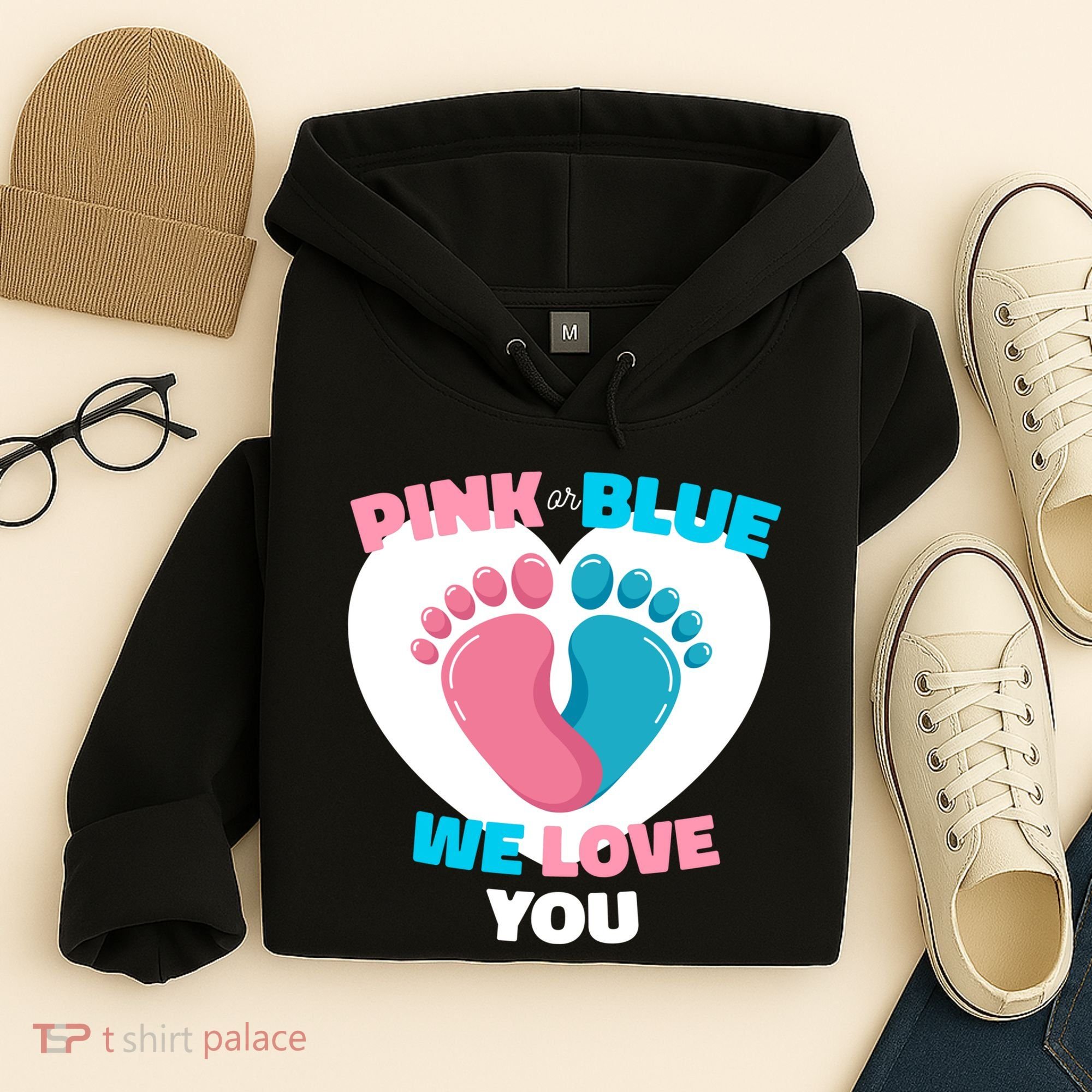 Pink Or Blue We Love You Gender Reval Hoodie