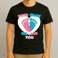 Pink Or Blue We Love You Gender Reval T-Shirt thumb 3