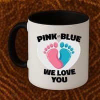 Pink Or Blue We Love You Gender Reval Coffee Mug thumb 2