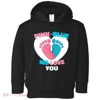 Pink Or Blue We Love You Gender Reval Toddler Hoodie thumb 0